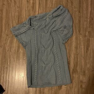 VINTAGE BURBERRY BLUE KNIT SWEATER